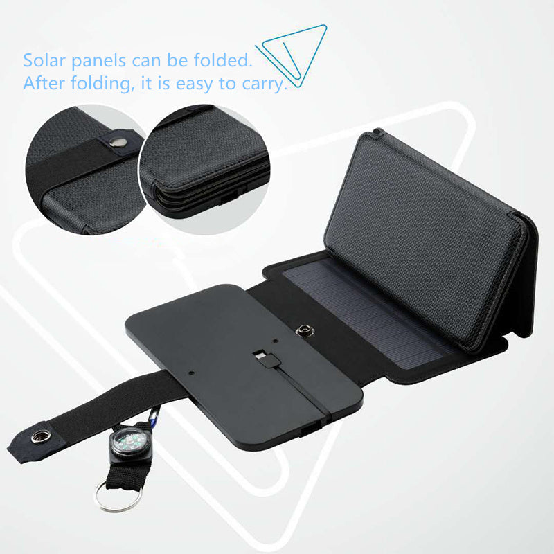 Outdoor Folding Solar Panel Charger 5V 2.1A USB Output