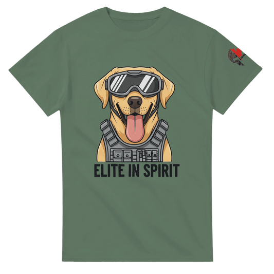 Hussar K9 - Funny Elite in Spirit Tactical Yellow Lab T-Shirt - Black Fox Security Group