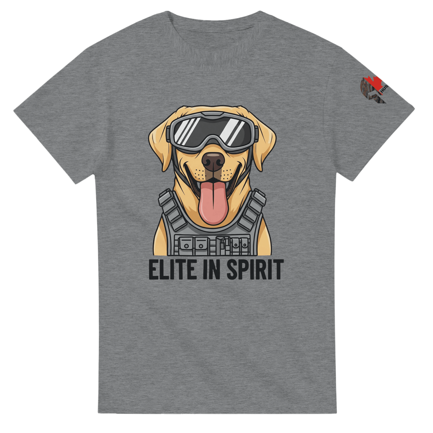 Hussar K9 - Funny Elite in Spirit Tactical Yellow Lab T-Shirt - Black Fox Security Group