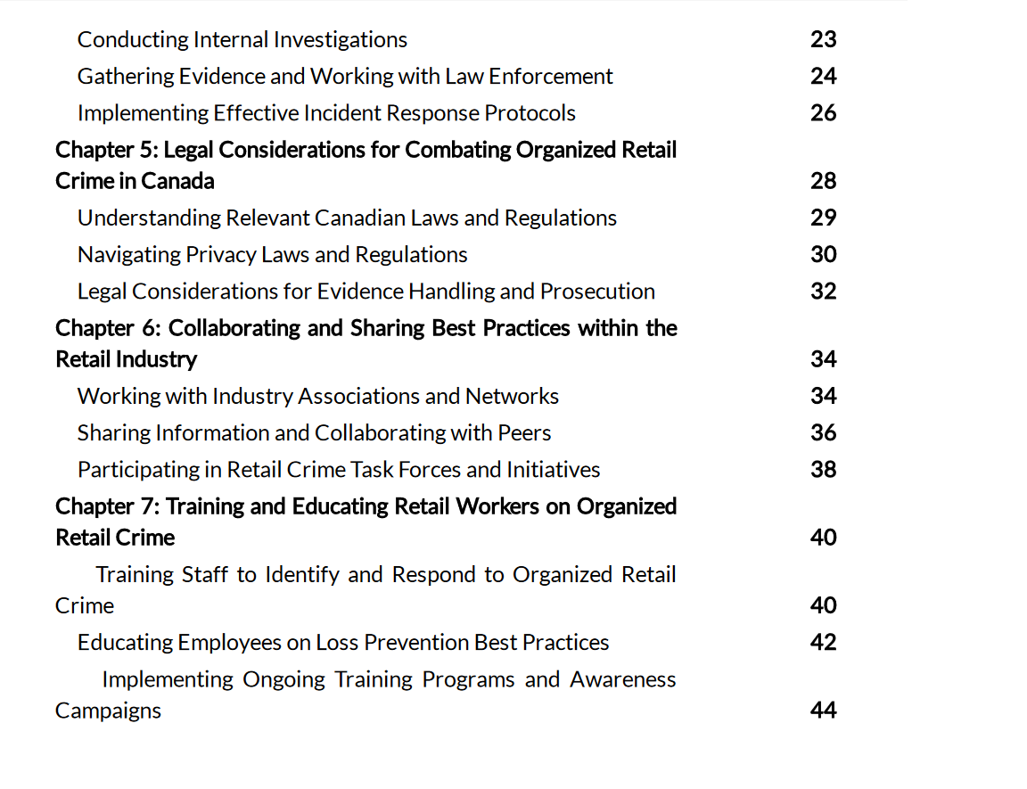 The Organized Retail Crime Fighter's Handbook: Insights and Tactics for Canadian Retail Professionals