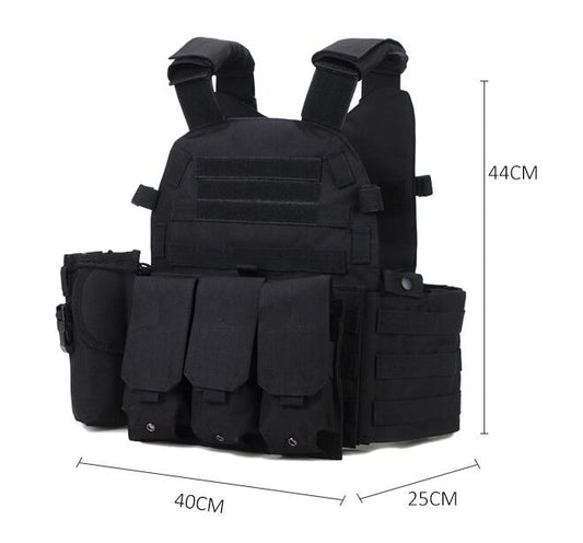Tactical Plate Carrier Vest w/ mag pouch - Black Fox Security Group