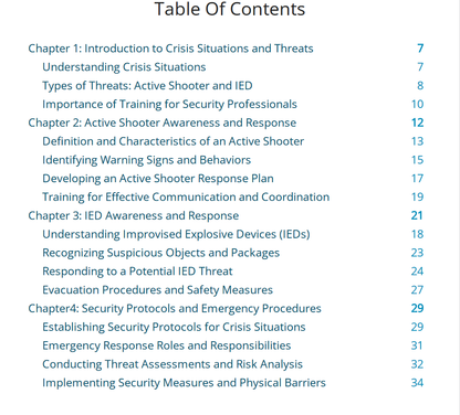 Mastering Crisis Situations: Active Shooter and IED Training for Security Professionals