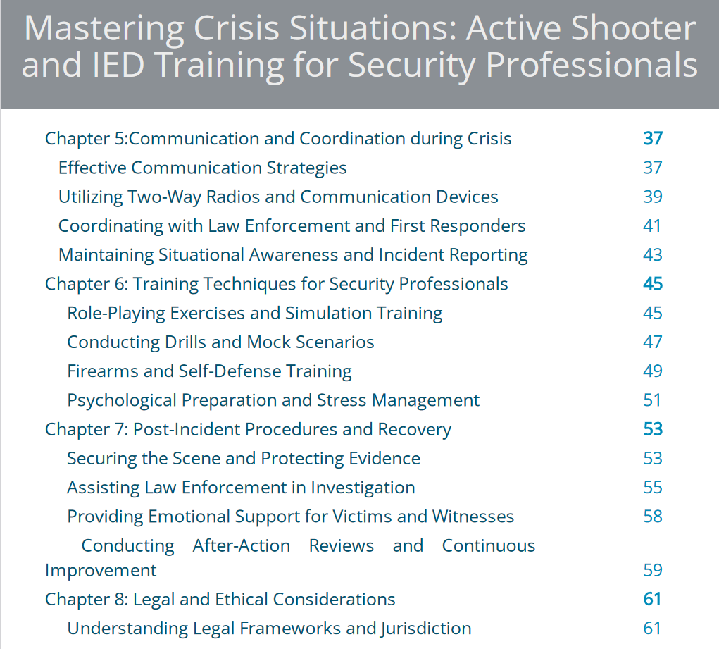 Mastering Crisis Situations: Active Shooter and IED Training for Security Professionals