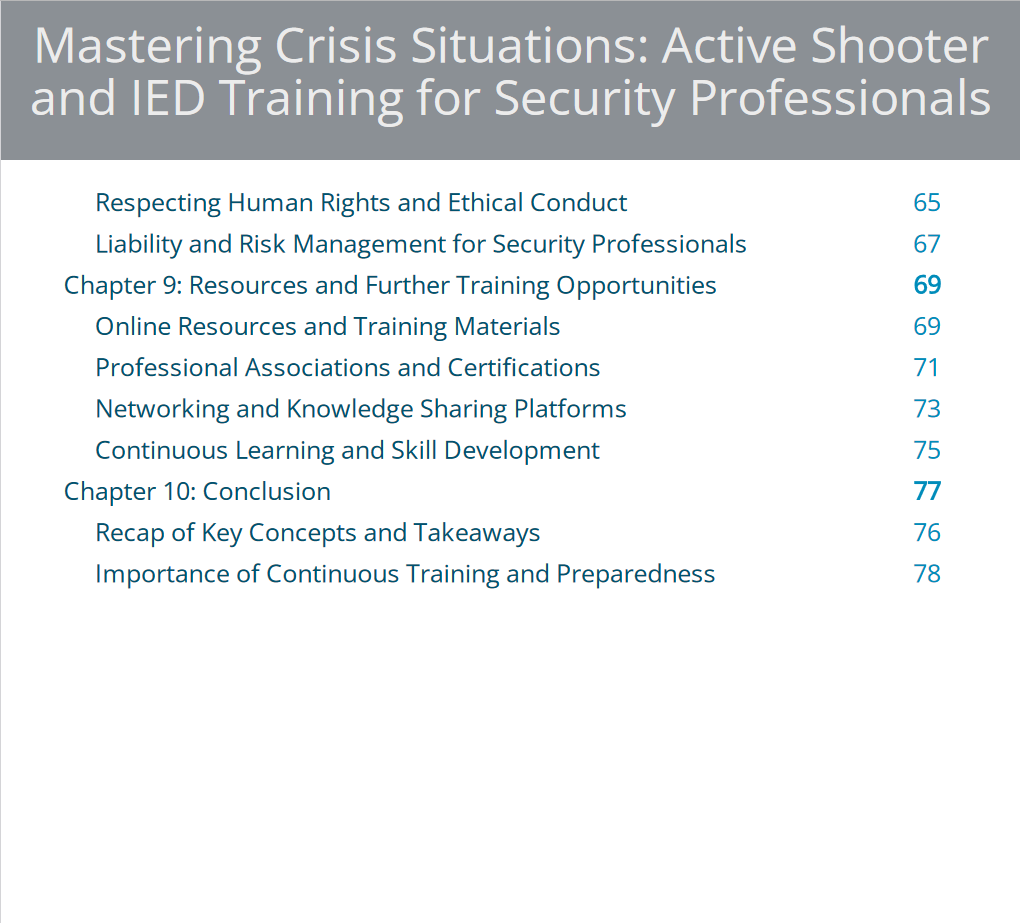 Mastering Crisis Situations: Active Shooter and IED Training for Security Professionals