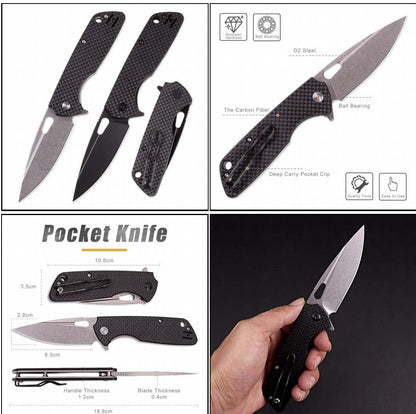 HT Mini EDC Folding Pocket Knife - Black Fox Security Group