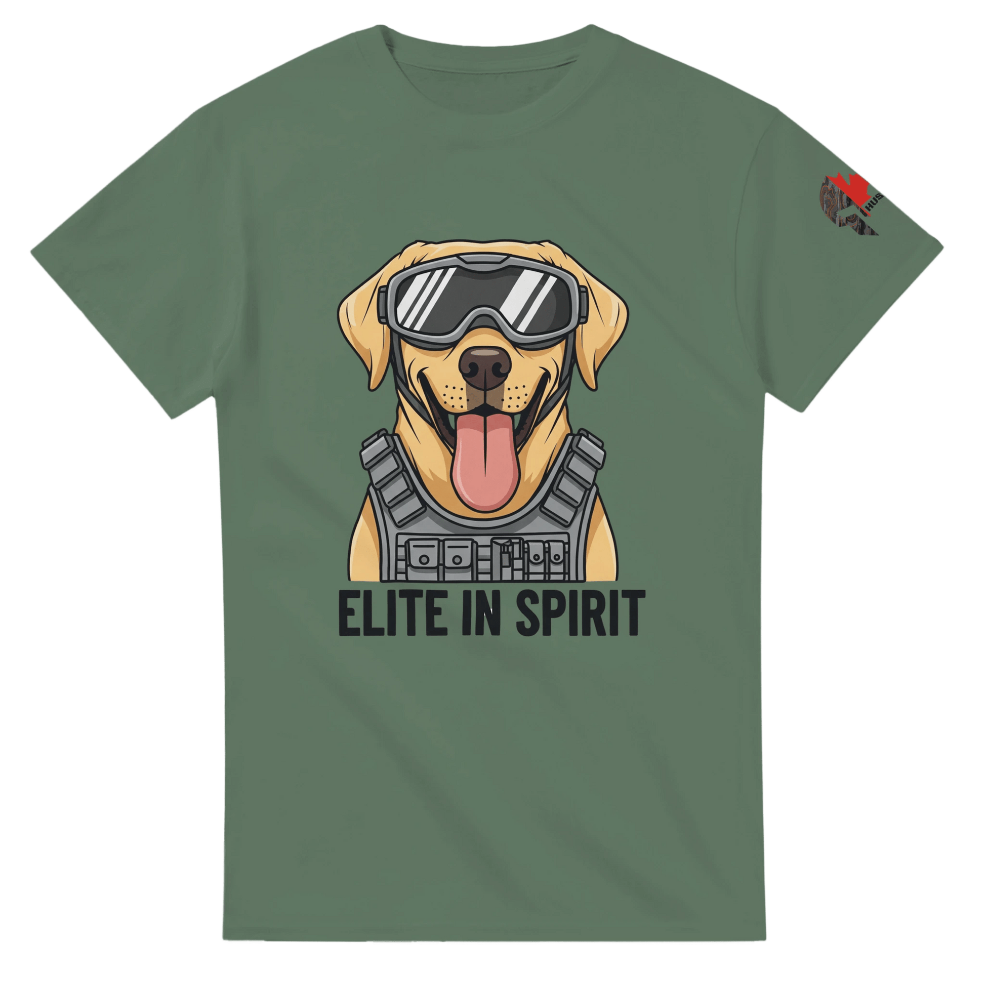 Hussar K9 - Funny Elite in Spirit Tactical Yellow Lab T-Shirt - Black Fox Security Group