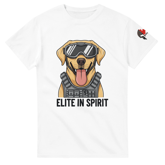 Hussar K9 - Funny Elite in Spirit Tactical Yellow Lab T-Shirt - Black Fox Security Group