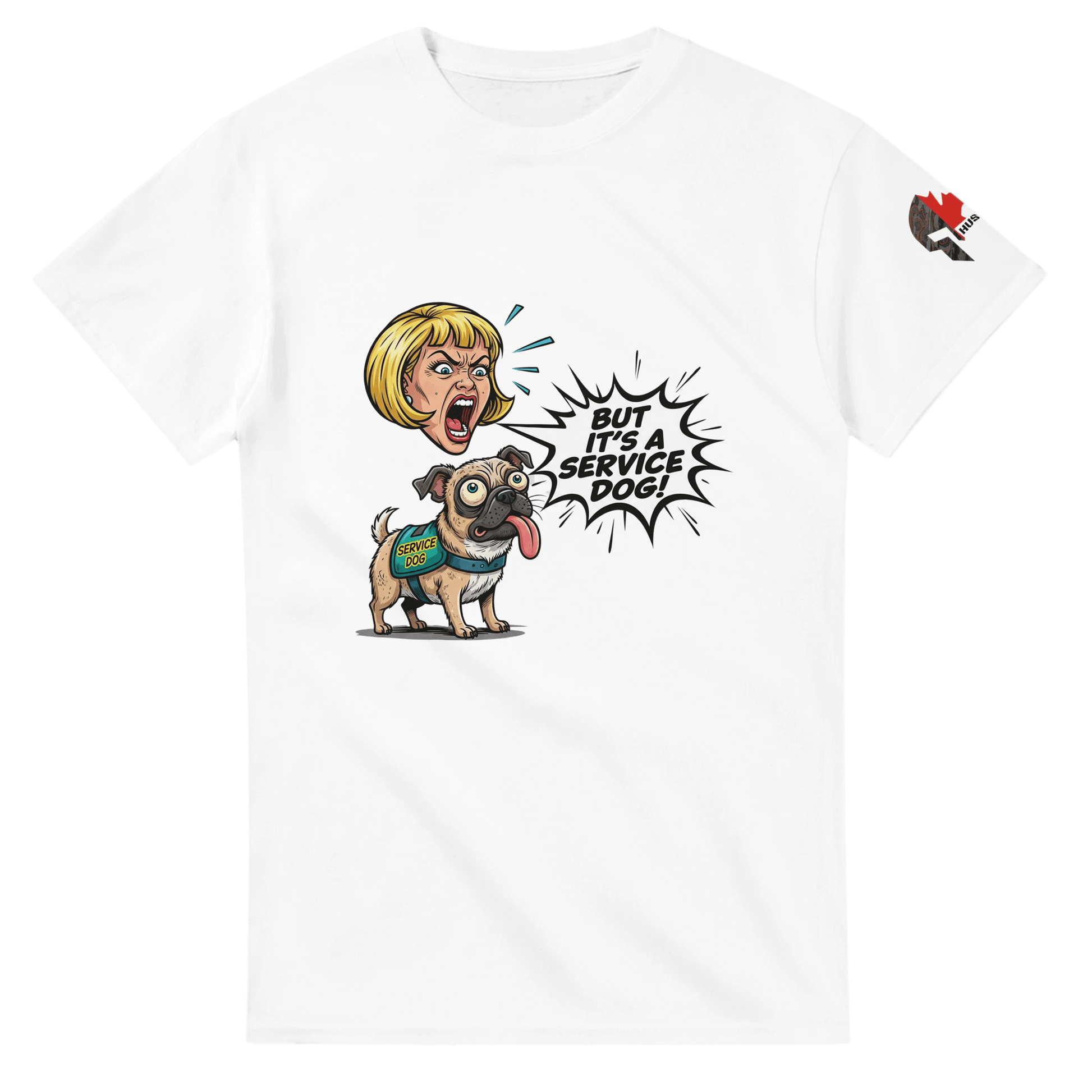 Hussar K9 - Funny Service Dog T-Shirt - Black Fox Security Group