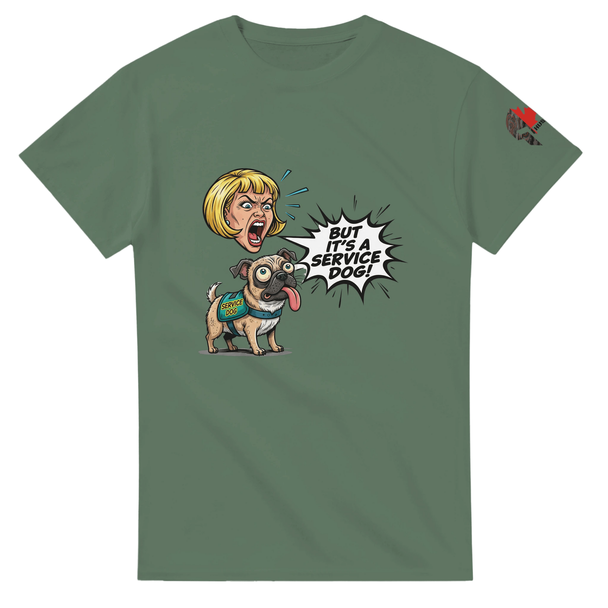 Hussar K9 - Funny Service Dog T-Shirt - Black Fox Security Group