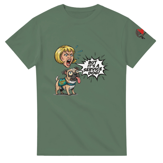 Hussar K9 - Funny Service Dog T-Shirt - Black Fox Security Group