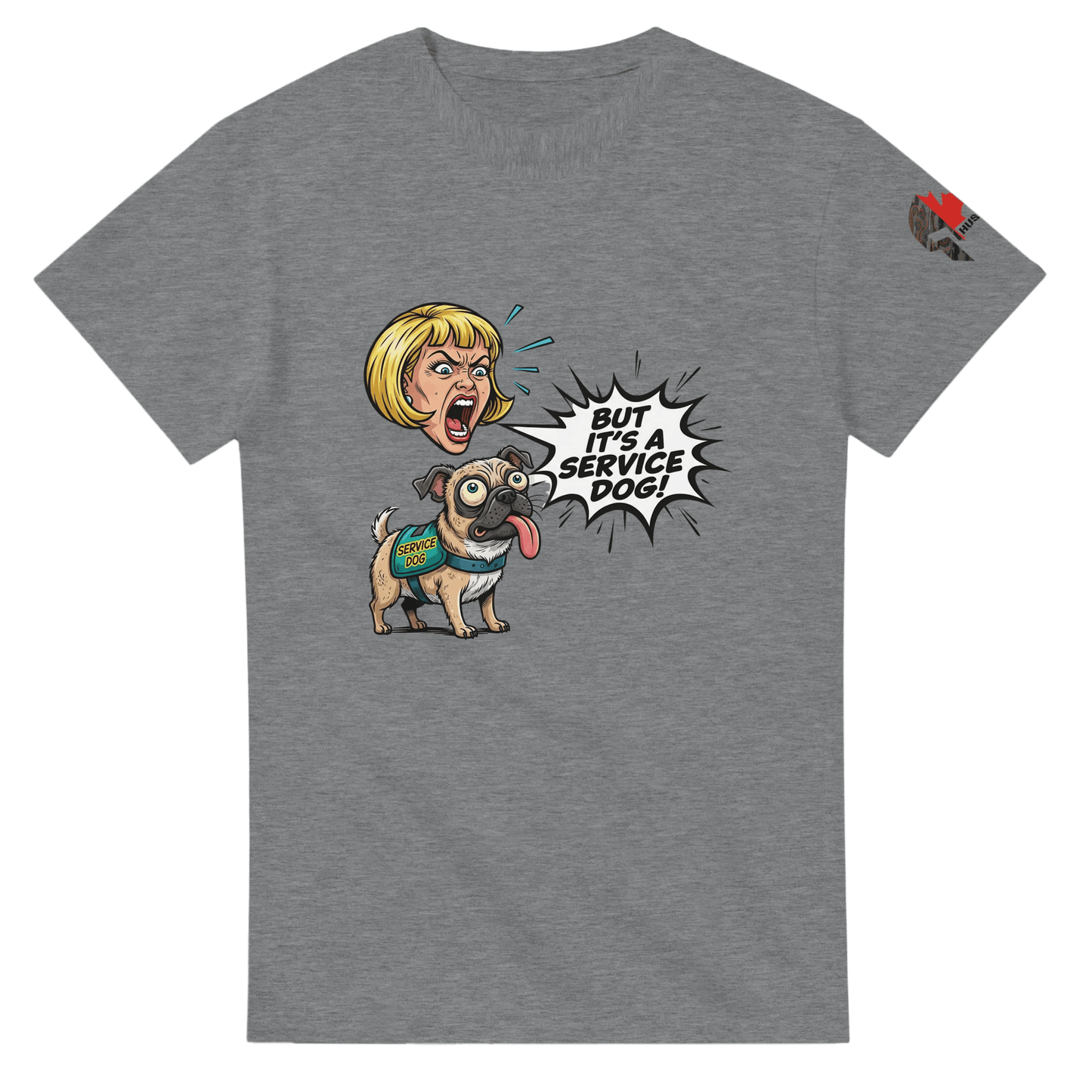 Hussar K9 - Funny Service Dog T-Shirt - Black Fox Security Group