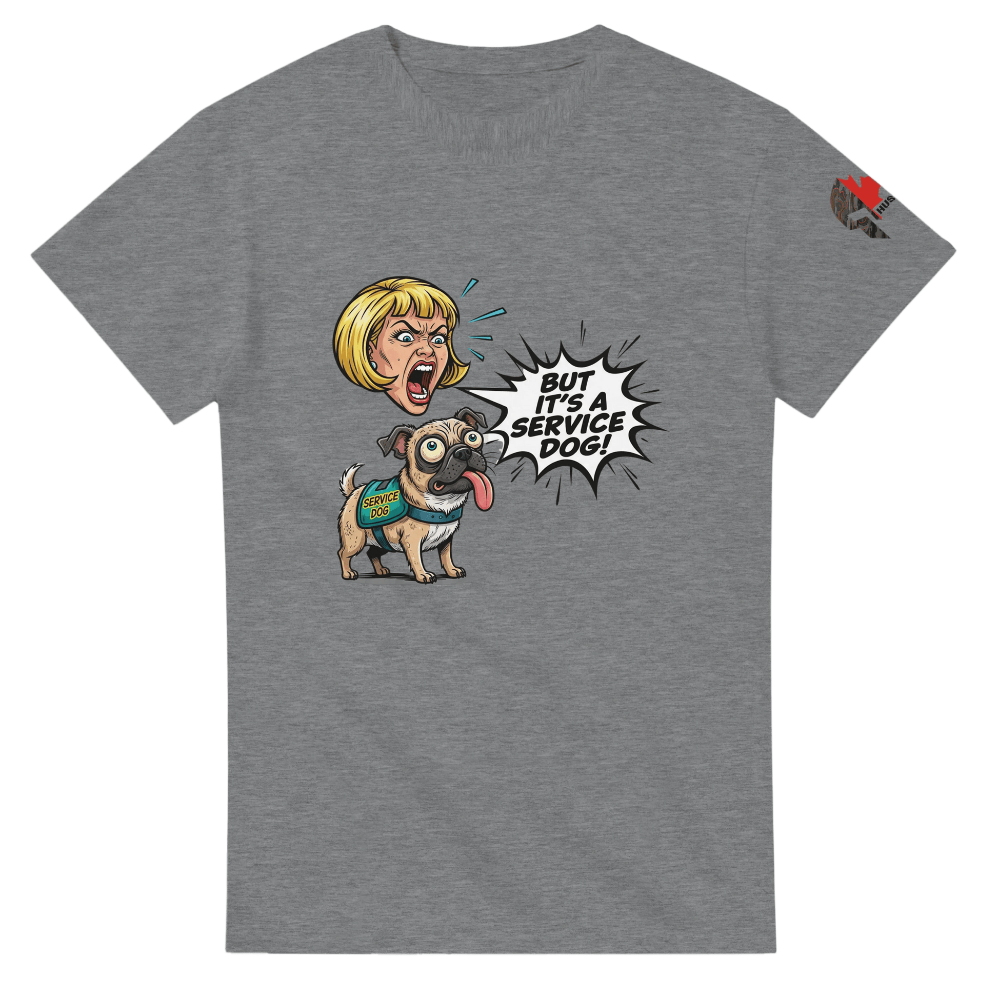 Hussar K9 - Funny Service Dog T-Shirt - Black Fox Security Group