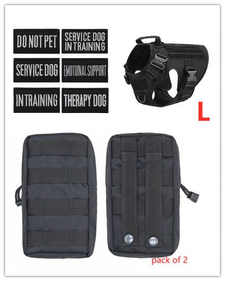Tactical K9 Harness (for larger breeds) - Black Fox Security Group