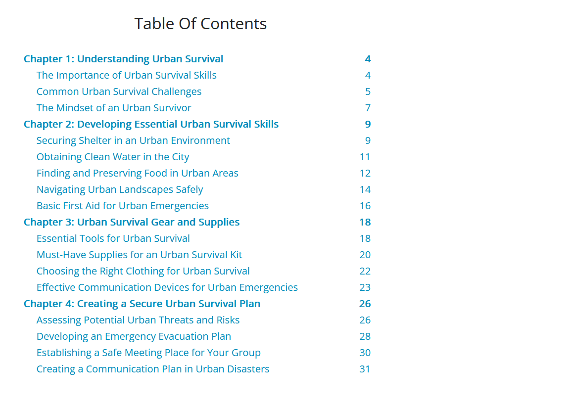 The Urban Survival Handbook: Tactics and Techniques for City Dwellers - Black Fox Security Group