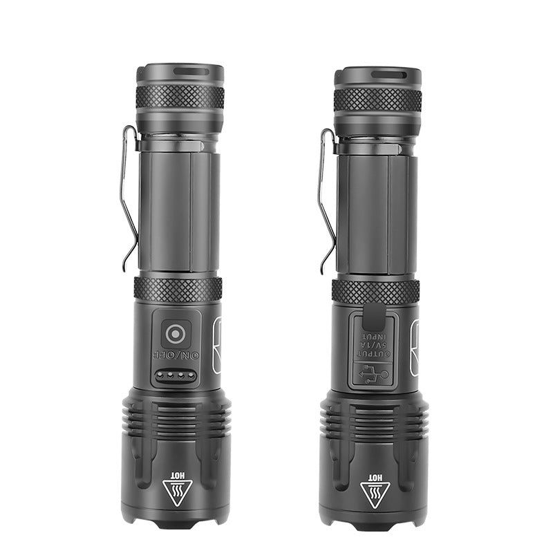 Tactical Flashlight With Pen Clip