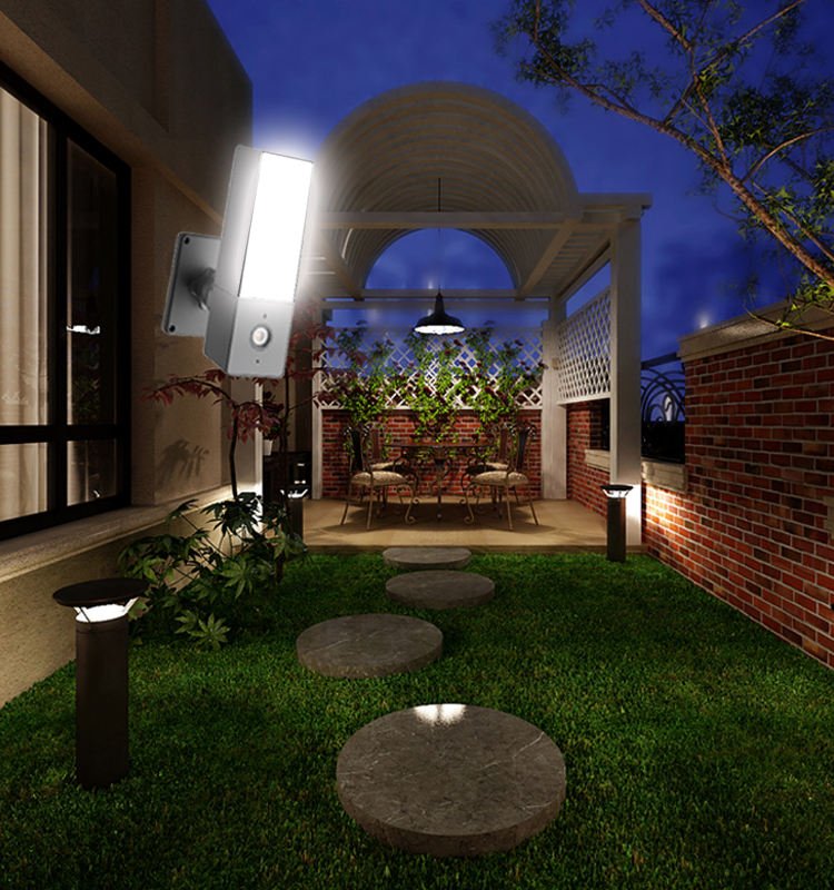 Square Shaped Floodlight Camera - Black Fox Security Group