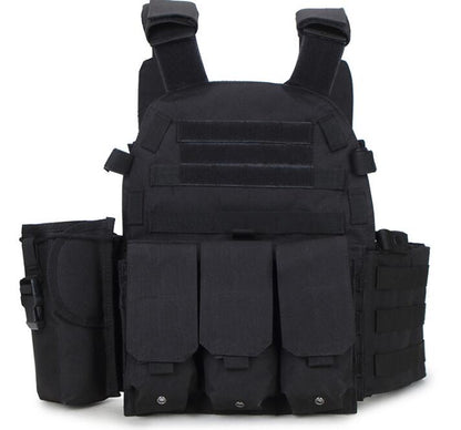 Tactical Plate Carrier Vest w/ mag pouch - Black Fox Security Group